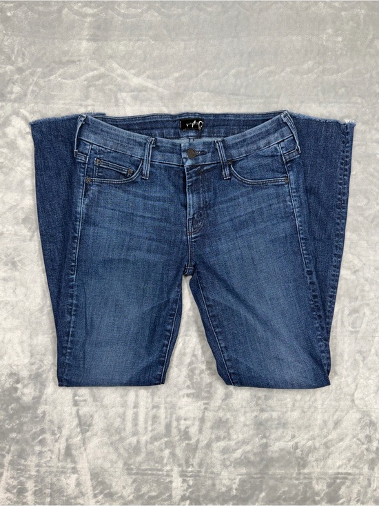 MOTHER Denim - MOTHER The Looker Ankle Fray Jeans in Dark Wash